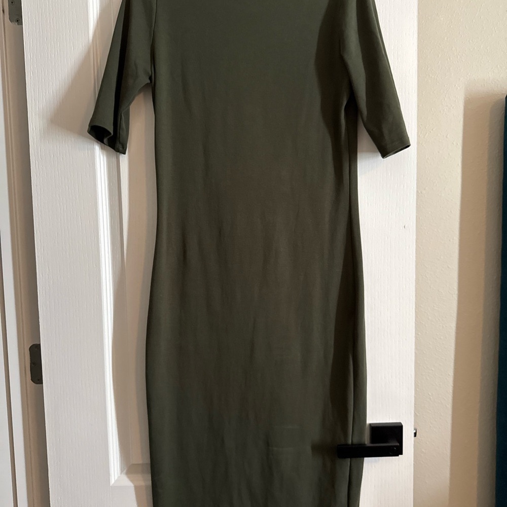 Zara Olive Long Sleeve Dress